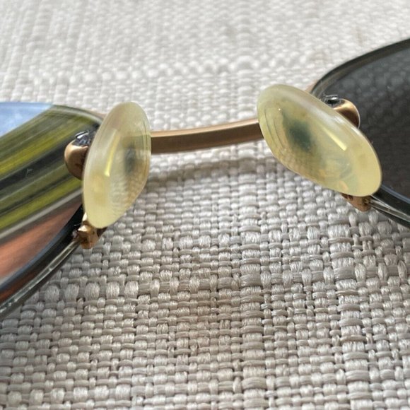 Vintage Elizabeth Arden Glasses Frame Gold Tone Half Rim Eyeglasses Read desc main image 10